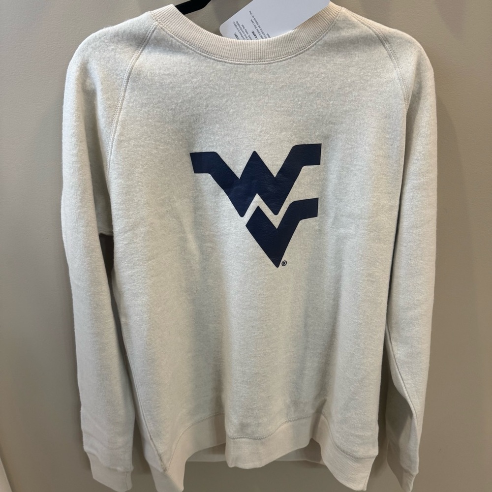 NSIB official WVU sweatshirt Chicka-d Cream with Navy Logo collegiate team - Picture 6 of 7